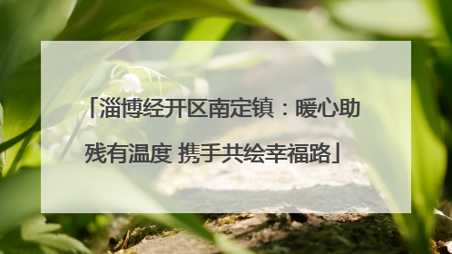 淄博经开区南定镇：暖心助残有温度 携手共绘幸福路
