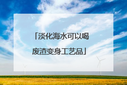 淡化海水可以喝 废渣变身工艺品