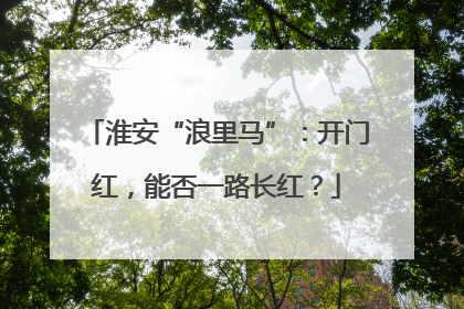 淮安“浪里马”：开门红，能否一路长红？