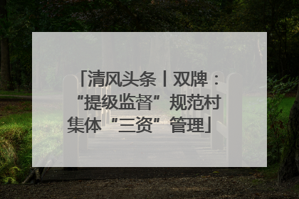 清风头条丨双牌：“提级监督”规范村集体“三资”管理