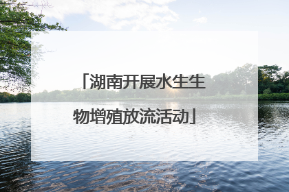 湖南开展水生生物增殖放流活动