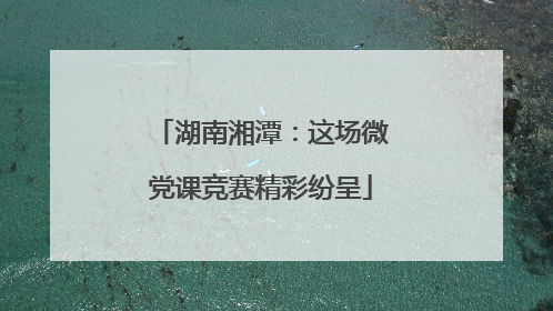 湖南湘潭：这场微党课竞赛精彩纷呈