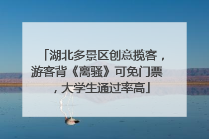 湖北多景区创意揽客，游客背《离骚》可免门票，大学生通过率高