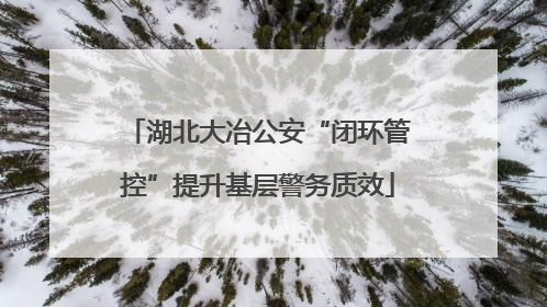 湖北大冶公安“闭环管控”提升基层警务质效