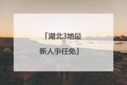 湖北3地最新人事任免