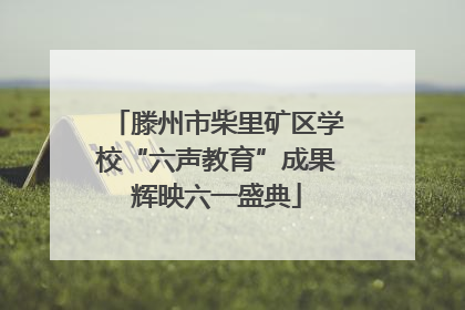 滕州市柴里矿区学校“六声教育”成果辉映六一盛典