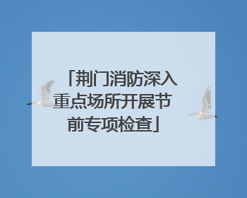 荆门消防深入重点场所开展节前专项检查