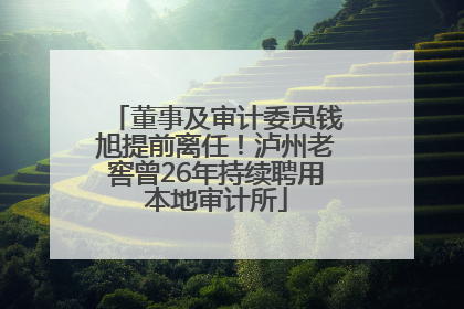 董事及审计委员钱旭提前离任！泸州老窖曾26年持续聘用本地审计所