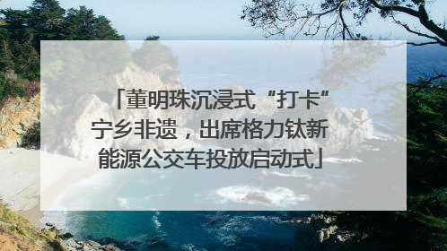 董明珠沉浸式“打卡”宁乡非遗，出席格力钛新能源公交车投放启动式