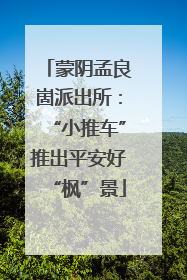蒙阴孟良崮派出所：“小推车”推出平安好“枫”景