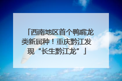 西南地区首个鸭嘴龙类新属种！重庆黔江发现“长生黔江龙”