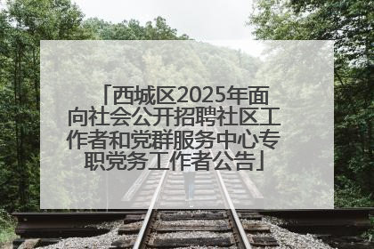 西城区2025年面向社会公开招聘社区工作者和党群服务中心专职党务工作者公告