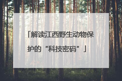 解读江西野生动物保护的“科技密码”