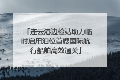 连云港边检站助力临时启用泊位首艘国际航行船舶高效通关