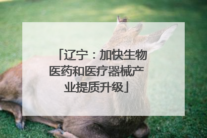辽宁：加快生物医药和医疗器械产业提质升级
