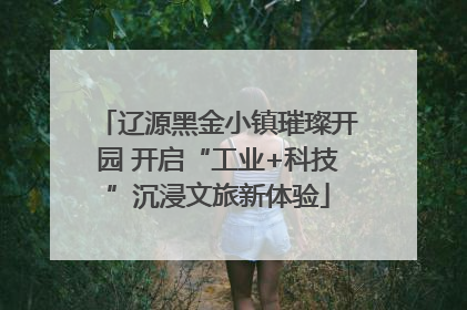 辽源黑金小镇璀璨开园 开启“工业+科技”沉浸文旅新体验