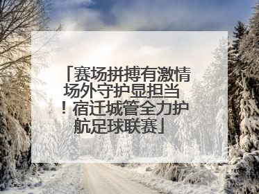 赛场拼搏有激情 场外守护显担当！宿迁城管全力护航足球联赛