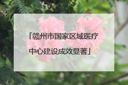 赣州市国家区域医疗中心建设成效显著