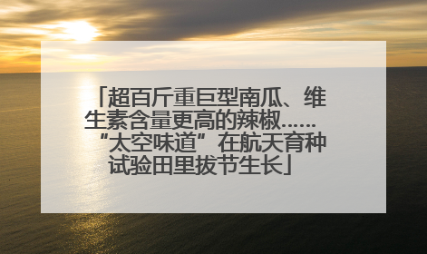 超百斤重巨型南瓜、维生素含量更高的辣椒……“太空味道”在航天育种试验田里拔节生长