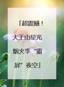 超震撼！大王山星光烟火季“霸屏”夜空