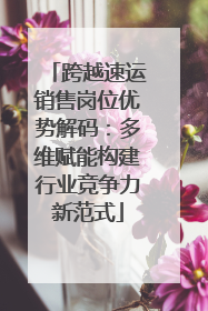跨越速运销售岗位优势解码：多维赋能构建行业竞争力新范式