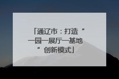 通辽市：打造“一园一展厅一基地”创新模式