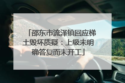 邵东市流泽镇回应梯土毁坏质疑：上级未明确答复而未开工