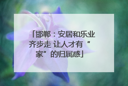 邯郸：安居和乐业齐步走 让人才有“家”的归属感