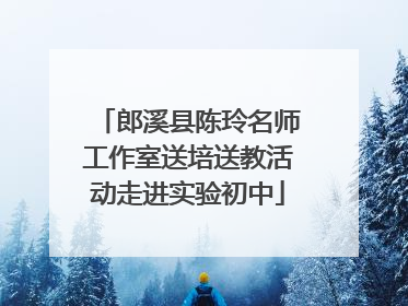 郎溪县陈玲名师工作室送培送教活动走进实验初中