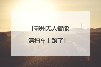 鄂州无人智能清扫车上路了