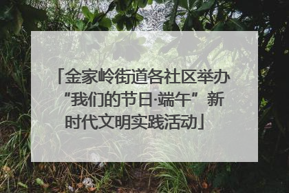 金家岭街道各社区举办“我们的节日·端午”新时代文明实践活动