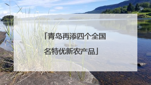 青岛再添四个全国名特优新农产品