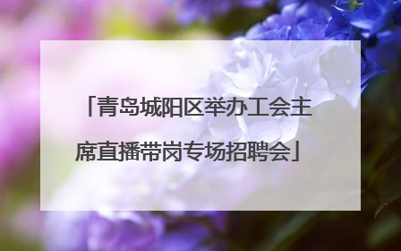 青岛城阳区举办工会主席直播带岗专场招聘会