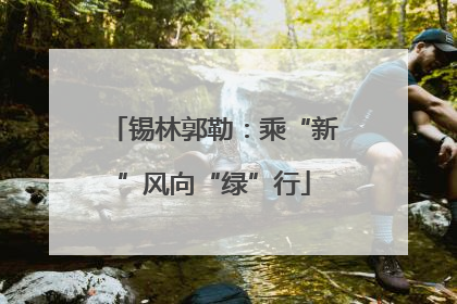 锡林郭勒：乘“新”风向“绿”行