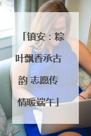 镇安：粽叶飘香承古韵 志愿传情暖端午