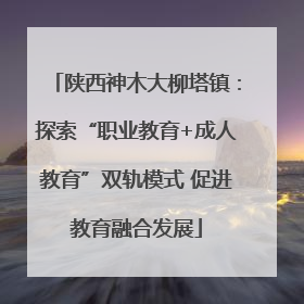 陕西神木大柳塔镇：探索“职业教育+成人教育”双轨模式 促进教育融合发展
