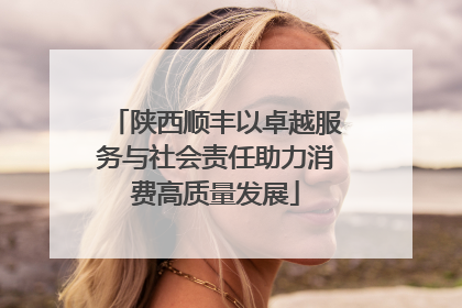 陕西顺丰以卓越服务与社会责任助力消费高质量发展