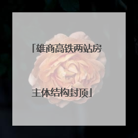 雄商高铁两站房主体结构封顶