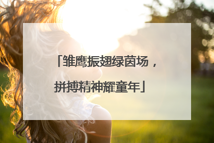 雏鹰振翅绿茵场，拼搏精神耀童年