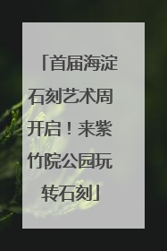 首届海淀石刻艺术周开启！来紫竹院公园玩转石刻
