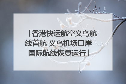 香港快运航空义乌航线首航 义乌机场口岸国际航线恢复运行