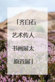 齐白石艺术传人书画展太原首展