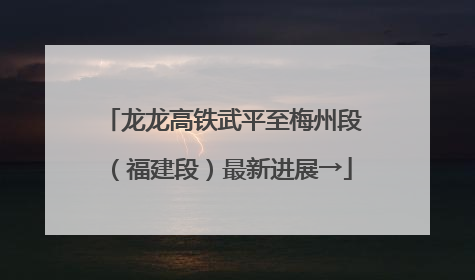 龙龙高铁武平至梅州段（福建段）最新进展→