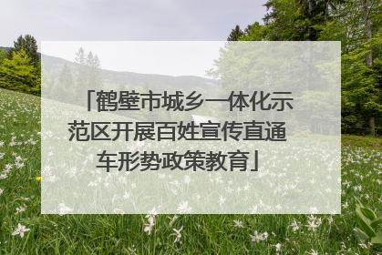 鹤壁市城乡一体化示范区开展百姓宣传直通车形势政策教育