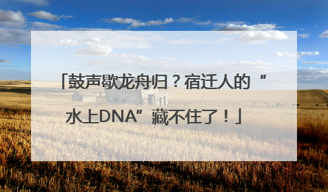 鼓声歇龙舟归？宿迁人的“水上DNA”藏不住了！