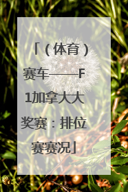 （体育）赛车——F1加拿大大奖赛：排位赛赛况