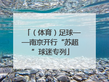 （体育）足球——南京开行“苏超”球迷专列