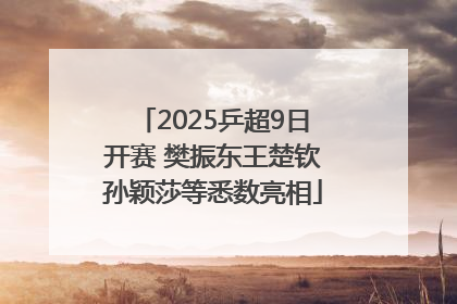 2025乒超9日开赛 樊振东王楚钦孙颖莎等悉数亮相