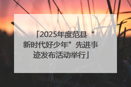 2025年度范县“新时代好少年”先进事迹发布活动举行