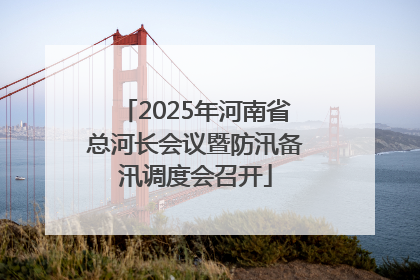 2025年河南省总河长会议暨防汛备汛调度会召开